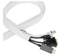 LogiLink KAB0091 Gaine de câble avec Fermeture éclair, Ø 50 mm, Blanc, 5 m