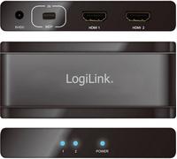 LogiLink Kabel 2 ports Répartiteur mini-DisplayPort compatible avec lultra HD 3840 x 2160 pixels noir