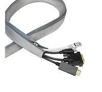 LogiLink Kabelschlauch mit Reißverschluss, 1,0 m, grau aus Polyester, abrieb-, zug- & formbeständgi, schla... (0.02 m), Gaine + protection pour câbles, Gris