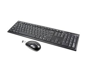 Logilink Keyboard Wireless 2,4GHz Black, German Layout with, ID0104 (Black, German Layout with Mouse German)