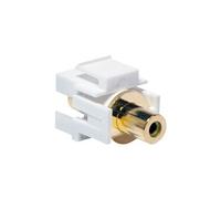 LogiLink Keystone In-Line Coupler - Coupleur vidéo - vidéo composite - RCA femelle pour RCA femelle - jaune - connecteur Keystone