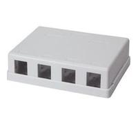 Logilink- keystone surface mont box 4 ports utp, blanc, vierge nk4034