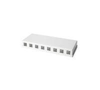 Logilink- keystone surface mont box 8 ports utp, blanc, vierge nk4035