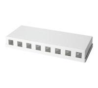 Logilink- keystone surface mont box 8 ports utp, blanc, vierge nk4035