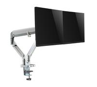 LogiLink Kit de montage - bras réglable - pour 2 écrans LCD / écrans LCD incurvés - plastique, aluminium, acier - taille d'écran : 43.2-81.3 cm (17"-32")