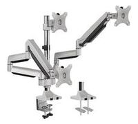 LogiLink - Kit de montage - bras réglable - pour 3 écrans LCD - aluminium - Taille d'écran : 13"-32" - montrable sur bureau Gris G