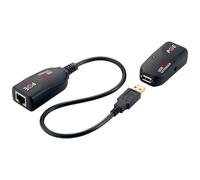 LogiLink Kit Extendeur USB 2.0, Compatible PoE, Adaptateur Réseau Noir USB-A