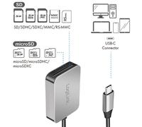 LogiLink Lecteur de cartes double USB-C 3.2 Gen 1 en aluminium