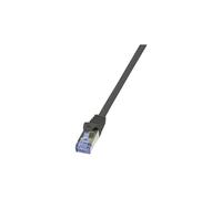 LogiLink Câble RJ45 CQ4053S – CAT6a S/FTP 2.00 m Noir, contacts dorés