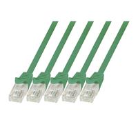 LOGILINK Lot de 5 Câbles r¿seau EconLine, Cat. 6, U/UTP, 2 m, vert