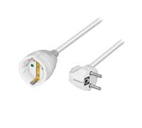LogiLink LPS101 Câble d'alimentation Schuko Plug vers Schuko Jack 250 V 16 A 50 Hz3 m Blanc