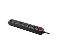 LogiLink LPS202B Multiprises Plug EU avec Commutateur On-Off 6 Prises + Câble 1,50 m Noir