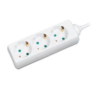 LogiLink LPS205 multiprise 1,4 m 3 sortie(s) CA Blanc