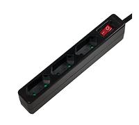 LogiLink LPS230B multiprise 1,5 m 3 sortie(s) CA Noir