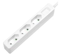 LogiLink LPS229 Multiprise, à 3 Prises (Prise européenne) CEE 7/16, avec sécurité Enfant, Blanche