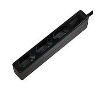 LogiLink LPS229B Multiprise, à 3 prises (prise européenne) CEE 7/16, avec sécurité enfant, noire