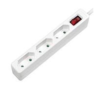 Bloc multiprise avec interrupteur LogiLink LPS230 x3 blanc fiche avec contour 1 pc(s)