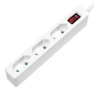 LogiLink LPS230 - 3 sortie(s) CA - Tension d'entrée AC: 250 V - Longueur de câble: 1,5 m Blanc