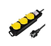 LOGILINK LPS253 - Bloc multiprise, 3 prises, 1,5 m, avec interrupteur, pour l'exté