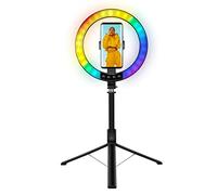 LogiLink Anneau LED 25 cm 26RGB – Modèle 066678/AA0156 – Trépied extensible & perche selfie