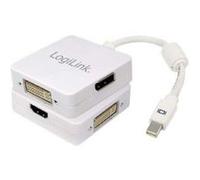 LogiLink Mini DisplayPort to HDMI/DVI/DisplayPort 3 in 1 Convertor Cable - Convertisseur vidéo - DVI, HDMI, DisplayPort G