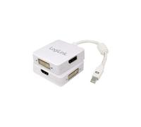 LogiLink Mini DisplayPort to HDMI/DVI/DisplayPort 3 in 1 Convertor Cable - Convertisseur vidéo - DVI, HDMI, DisplayPort