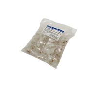 LogiLink MP0002 : Connecteurs RJ-45 Mâle Cat5e Transparent - Paquet de 100, contacts plaqués Or