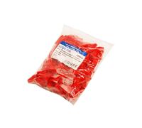 LogiLink MP0010 : Gaine de câble RJ-45 rouge - Lot de 100 pièces pour connecteurs réseaux Ethernet, installation et protection des câbles.