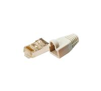 LogiLink MP0011 - Boîte de 100 connecteurs CAT5e Gris, contacts plaqués or, connecteur 8P8C, standard EIA/TIA 568A/B, matériau plastique