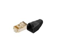 LogiLink MP0012 : Connecteurs RJ-45 Cat5e, Contacts Or, Noir, Lot de 100 pièces.