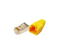 LogiLink MP0015 - Connecteurs RJ-45 Cat5e Jaune - Contacts plaqués Or - Lot de 100