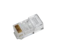 LogiLink MP0020 : 100 Connecteurs RJ45 Transparent Contacts Plaqué Or RoHS