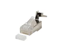 LogiLink MP0030 : Lot de 10 connecteurs RJ45 contacts plaqués or pour câblage réseau Ethernet.