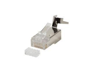 LogiLink MP0030 : Lot de 10 connecteurs RJ45 contacts plaqués or pour câblage réseau Ethernet.