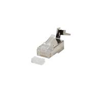LogiLink MP0033 : Lot de 50 connecteurs RJ45 contacts plaqués or, pour câblage réseau Ethernet standard et applications de données.