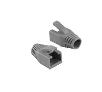 LogiLink MP0034 : Gaine de câble RJ45 grise, pack de 10 pièces pour connecteurs réseau, identification facile et protection durable.