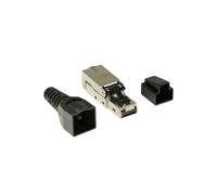 LogiLink MP0044 Connecteur RJ-45 Cat6a U/FTP (STP) Acier Inoxydable, Blindage Connecteur, ROHS, CE, Température -10°C à 60°C