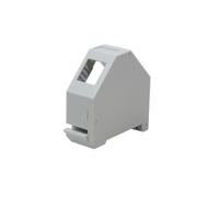 LogiLink MP0053 Adaptateur Rail DIN Gris, Boîtier Plastique, 1 Port. Dimensions: 62.5x21.7x60.1mm. Conditionnement: 120x90x25mm, Poids 30g.