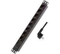 LogiLink multiprise 19" 8x protection contre les surtensions noir sans interrupteur