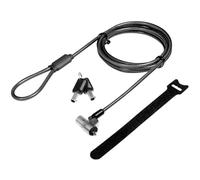 LogiLink Antivol ordinateur portable NBS012 — Verrouillage à clé, câble extra-robuste, 2 clés, Noir