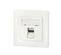 Logilink NK4053 NK4053-Boîtier encastrable pour 1 Module Keystone, Design Compatible, Blanc Pur (RAL 9010), 1 Port