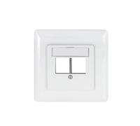 LogiLink NK4059 Boîte d'encastrement pour 2 modules Keystone Blanc Signal