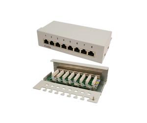 LogiLink NP0016A : Baie de branchements 8 Ports RJ-45 Cat6 Gris, Certification ISO/IEC 11801 E, Code SH 85371098