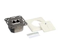 LogiLink NP0023 prise de courant RJ-45 Métallique et Blanc