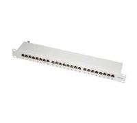 LogiLink® NP0060 Panneau de Brassage 24 Compartiments, catégorie 6A, 48,30 cm (19"), blindé, Gris, LogiLink® [NP0060]