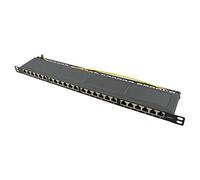 LogiLink NP0063 baie de branchements 0.5U - Baies de branchements (Cat6a, 40 Gigabit Ethernet, Noir, Métal, 0.5U)