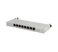 LogiLink NP0077 baie de branchements 0.5U - Baies de branchements (Cat6, RJ45, Gris, Métal, 0.5U)