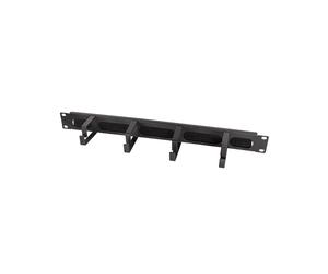 LogiLink OR106B Panneau de Gestion de Câbles Rack 1U Acier Noir, largeur 80mm, profondeur 4825mm, hauteur 44mm, poids 420g, livré à l'unité