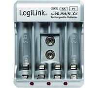'LogiLink pa0168 Chargeur de batterie pour batteries "AA/AAA/9 V NI-MH/Ni-Cd Argent Argent G