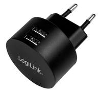 LogiLink Chargeur USB 10,5 W 2x USB-A noir intérieur